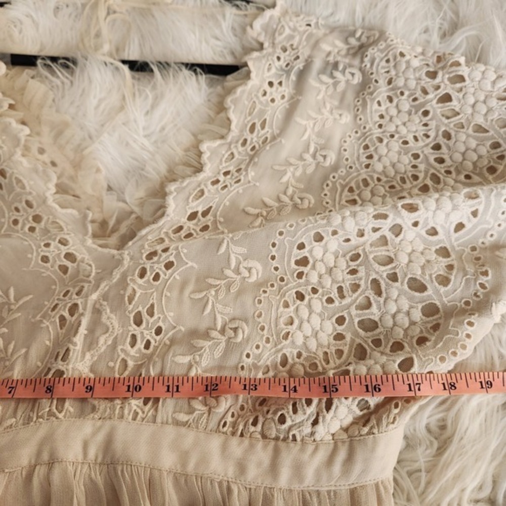 LoveShackFancy Delfina Crochet‎ Maxi Dress Women's 4 Boho Wedding Beach NWT - Picture 8 of 16